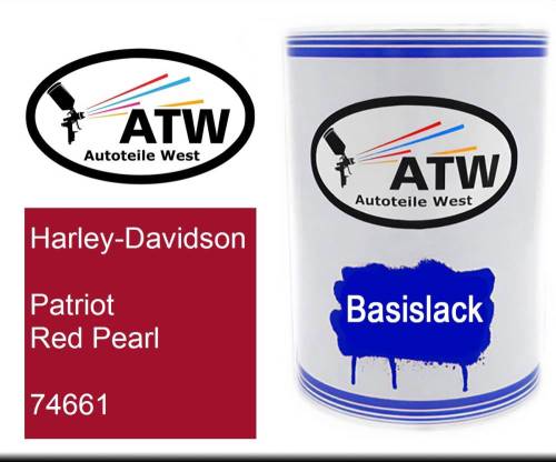 Harley-Davidson, Patriot Red Pearl, 74661: 500ml Lackdose, von ATW Autoteile West.